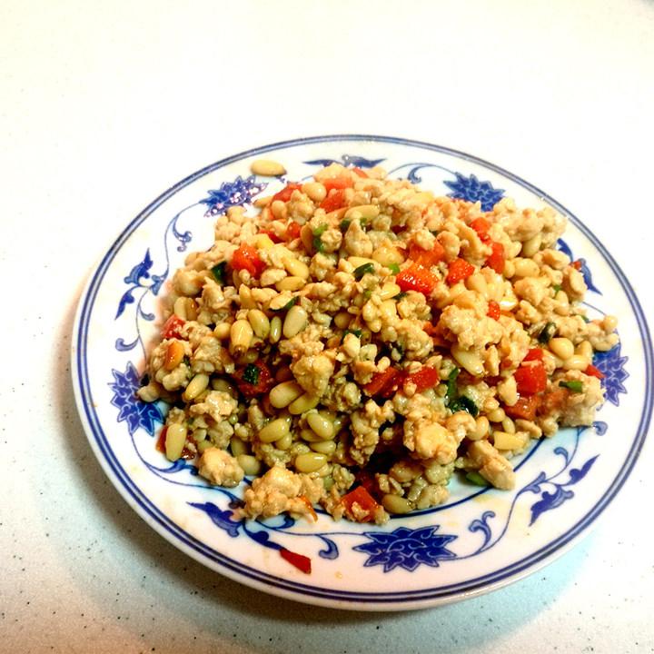 松仁鸡糜