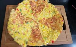 纯娱乐,非常简单的家庭小披萨哈哈给孩子吃