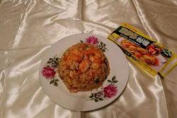 咖喱虾仁杂蔬饭