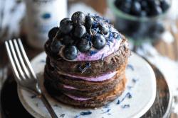 纯素野生蓝莓薄饼