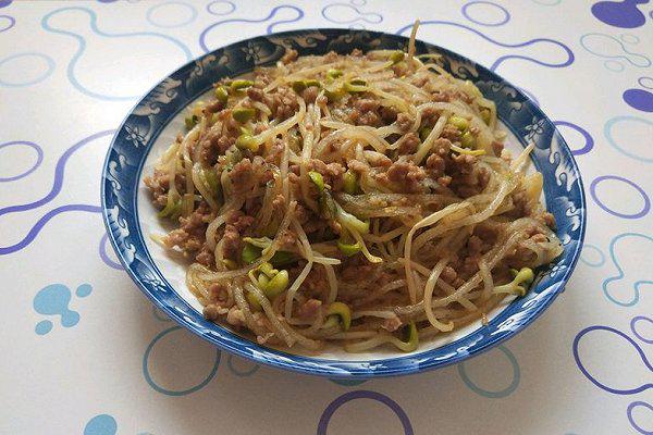 豆芽粉条肉末