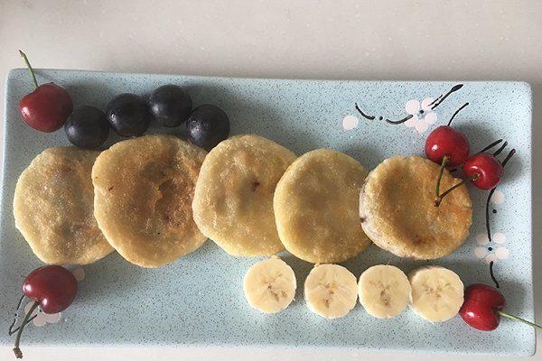 香蕉豆沙糯米饼