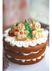 过个萌萌的圣诞节——圣诞欢乐巧克力裸蛋糕