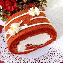红丝绒棉花蛋糕卷
