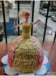 Barbie奶油裱花蛋糕