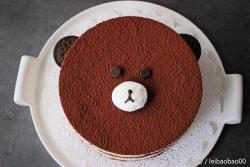 可爱的提拉米熊蛋糕