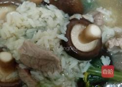 香菇青菜瘦肉粥