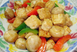 豆腐焖蘑菇