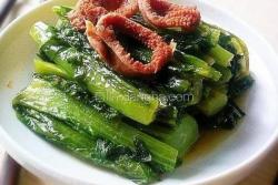 油麦菜炒鸡生肠