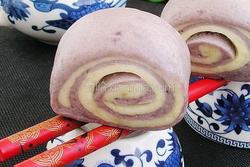 紫薯双色花卷