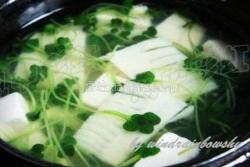 萝卜苗笋片豆腐汤