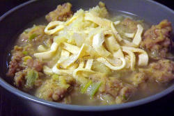 豆干白菜肉圆汤