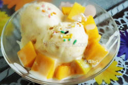 手工芒果冰淇淋