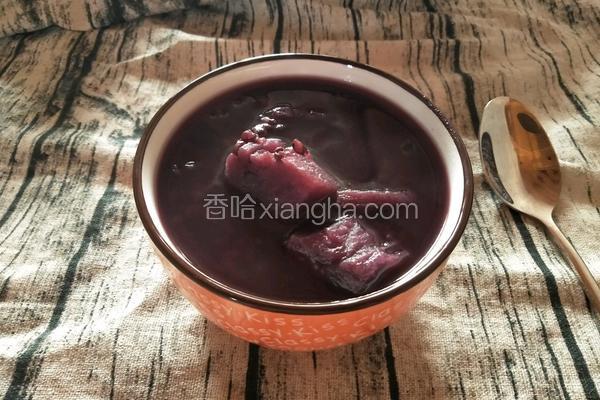 紫薯黑米粥
