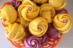 紫薯,南瓜玫瑰馒头
