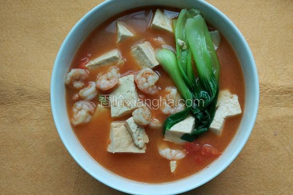 豆腐虾仁西红柿汤