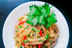 红椒芝麻炒榨菜