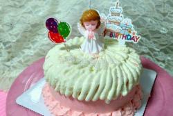 天使娃娃淡奶生日蛋糕