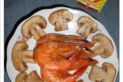 口蘑黑椒北极虾