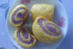 南瓜紫薯花卷