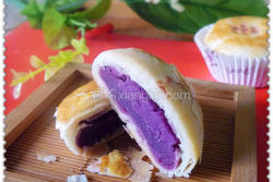 紫薯酥皮月饼