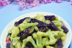 茄子炒花菜
