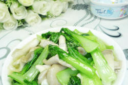青菜炒秀珍菇