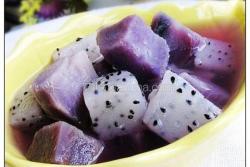 紫薯火龙果糖水
