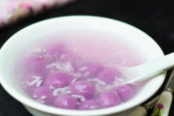 紫薯圆子汤