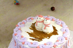 雪人裱花蛋糕