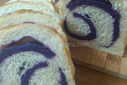 紫薯花纹吐司