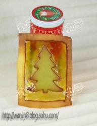 圣诞树相框饼干