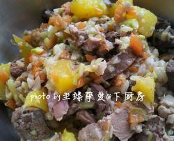 狗狗鲜食——鸡肝蔬菜饭