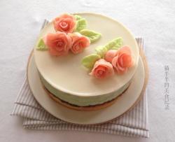 浪漫玫瑰抹茶芝士蛋糕