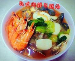 韩式辣海鲜年糕汤