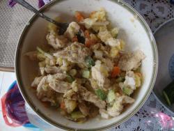 鸡肉土豆蔬菜沙拉