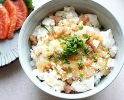 花的懒人料理の明太子豆腐丼