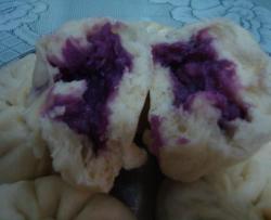 奶香榴莲紫薯包