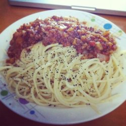 鼓鼓肉酱意面