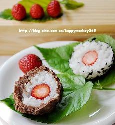 草莓巧克力饭团