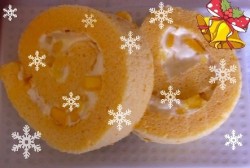 圣诞的味道-Mango roulade 芒果戚风蛋糕卷