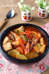 韩式鲜虾大酱汤,冬季暖胃鲜美的鲜虾韩式汤