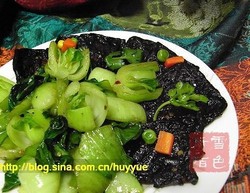 青菜炒臭豆腐