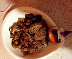 黄油香菇煎牛肉