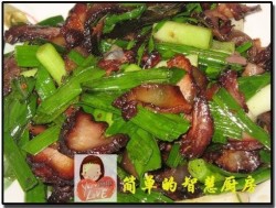 腊肉炒青蒜