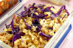 紫甘蓝肉酱炒饭