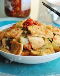 白菜烩脆皮豆腐