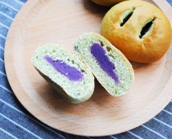抹茶紫薯小餐包