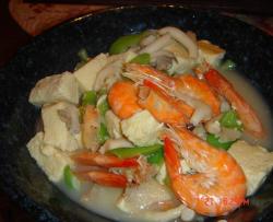海虾豆腐汤