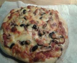 五分钟面团饼底蘑菇凤尾鱼披萨